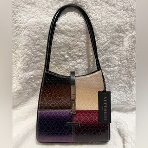 NWT Vittorio Elegant Croc Embossed Shoulder Bag